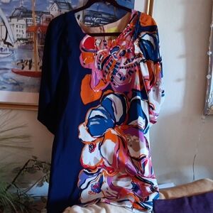 Maeve Yellow and Burgundy Dress